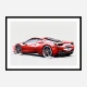 Red Ferrari 458 Sketch Wall Art