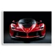 Ferrari LaFerrari Red On Black Wall Art