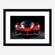 Ferrari LaFerrari Red On Black Wall Art