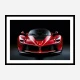 Ferrari LaFerrari Red On Black Wall Art