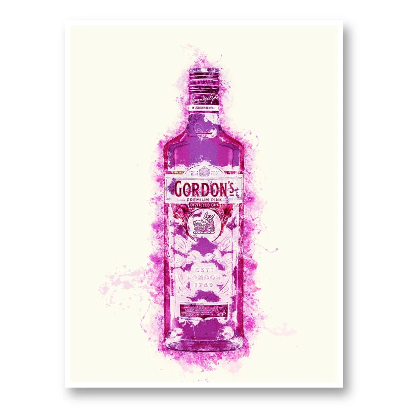 Hot Pink Gin Art Print