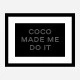 Coco Made Me Do It Chanel Logo Wall Art