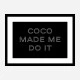 Coco Made Me Do It Chanel Logo Wall Art