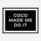 Coco Made Me Do It Chanel Background Wall Art