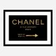 Chanel Rue Cambon Paris in Gold Wall Art