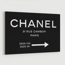 Chanel Rue Cambon Paris Sign Wall Art