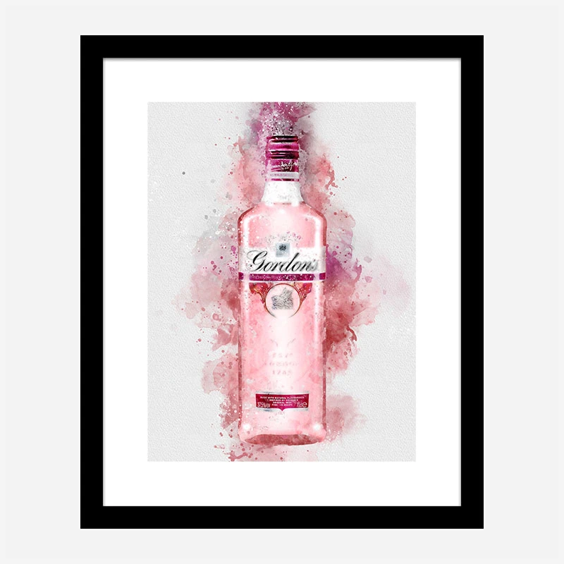 Gordon's Pink Gin Abstract Art Print