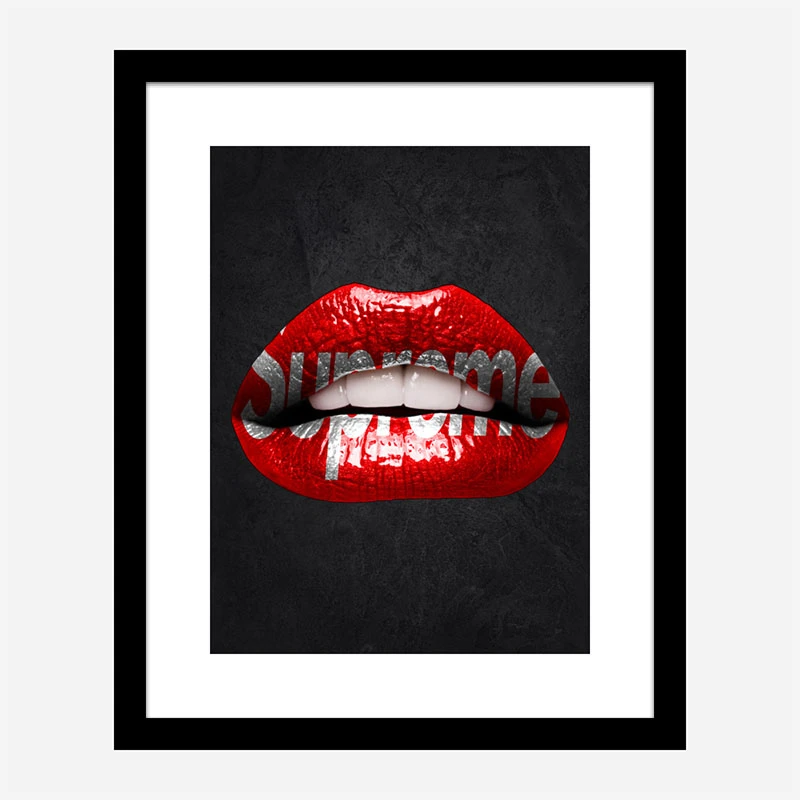 Supreme Lips Art Print