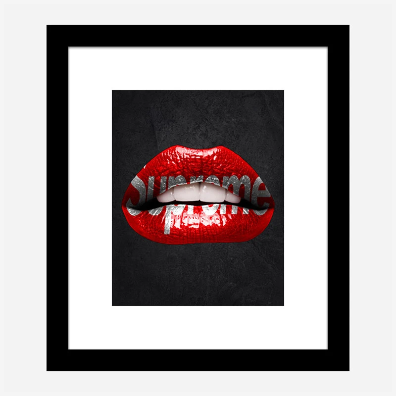 Supreme Lips Art Print