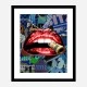 Red Lips With Dollars Art Print