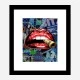 Red Lips With Dollars Art Print