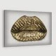 Gucci Gold Lips Wall Art
