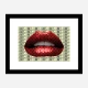 Gucci Dollars Red Lips Wall Art