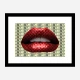 Gucci Dollars Red Lips Wall Art