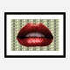 Gucci Dollars Red Lips Wall Art