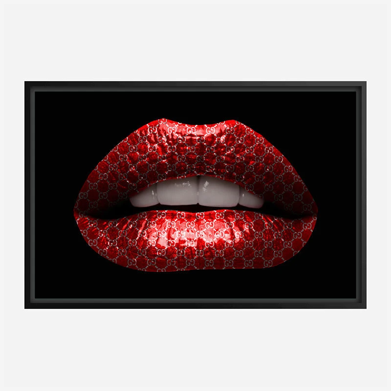 Gucci Red Lips Wall Art