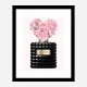 Donna Noir Perfume Flowers Art Print