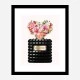 Donna Noir Perfume Heart Flowers Art Print