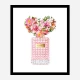 Donna Rosa Perfume Heart Flowers Art Print