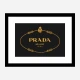Prada Logo Black and Gold Wall Art