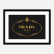Prada Logo Black and Gold Wall Art