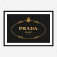 Prada Logo Black and Gold Wall Art