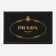 Prada Logo Black and Gold Wall Art
