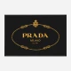 Prada Logo Black and Gold Wall Art