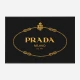 Prada Logo Black and Gold Wall Art