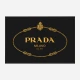 Prada Logo Black and Gold Wall Art