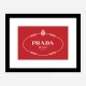 Prada Logo Red and White Wall Art