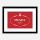 Prada Logo Red and White Wall Art