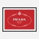 Prada Logo Red and White Wall Art