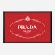 Prada Logo Red and White Wall Art