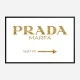 Prada Marfa Gold Sign Wall Art