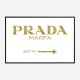Prada Marfa Gold Sign Wall Art