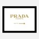 Prada Marfa Gold Sign Wall Art