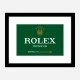 Rolex Green Sign Wall Art