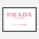 Prada Marfa Pink Sign Wall Art