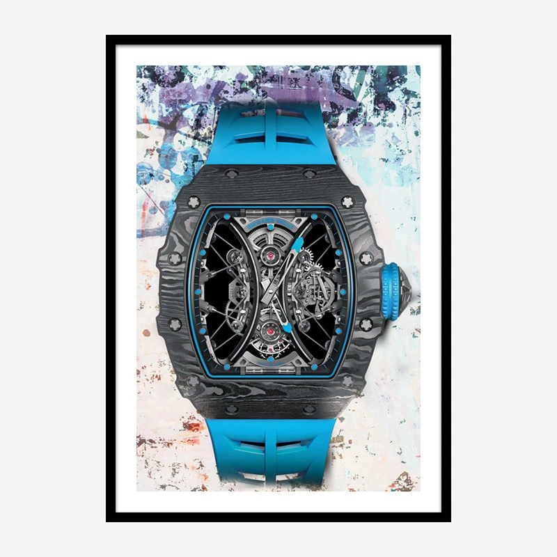 Richard Mille RM53 Blue Abstract Art Print
