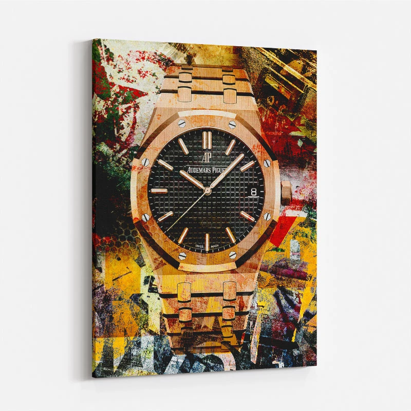 AP Oak Gold Grunge Art Print