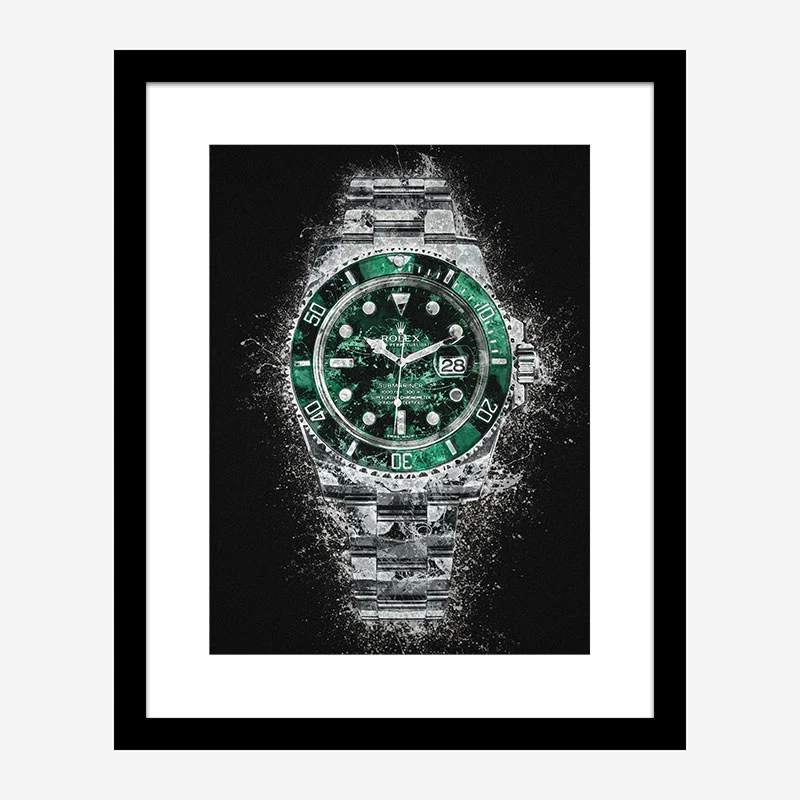 Rolex Hulk Abstract Art Print