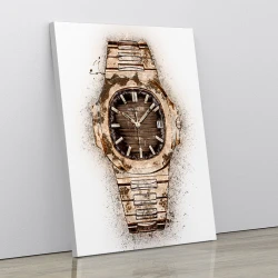 Patek Nautilus Gold Abstract Art Print
