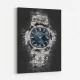Patek Nautilus On Black Abstract Art Print