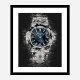 Patek Nautilus On Black Abstract Art Print