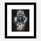 Patek Nautilus On Black Abstract Art Print