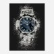 Patek Nautilus On Black Abstract Art Print