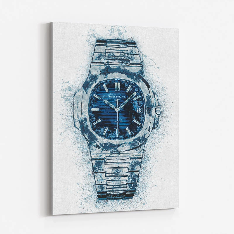 Patek Nautilus Blue Abstract Art Print