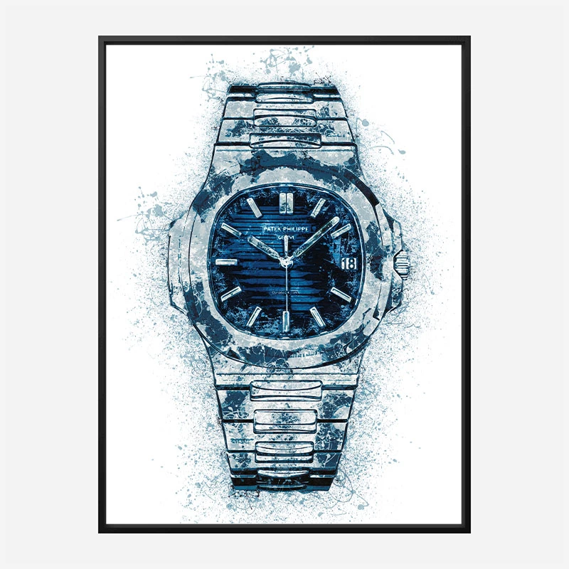 Patek Nautilus Blue Abstract Art Print