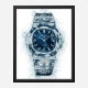 Patek Nautilus Blue Abstract Art Print